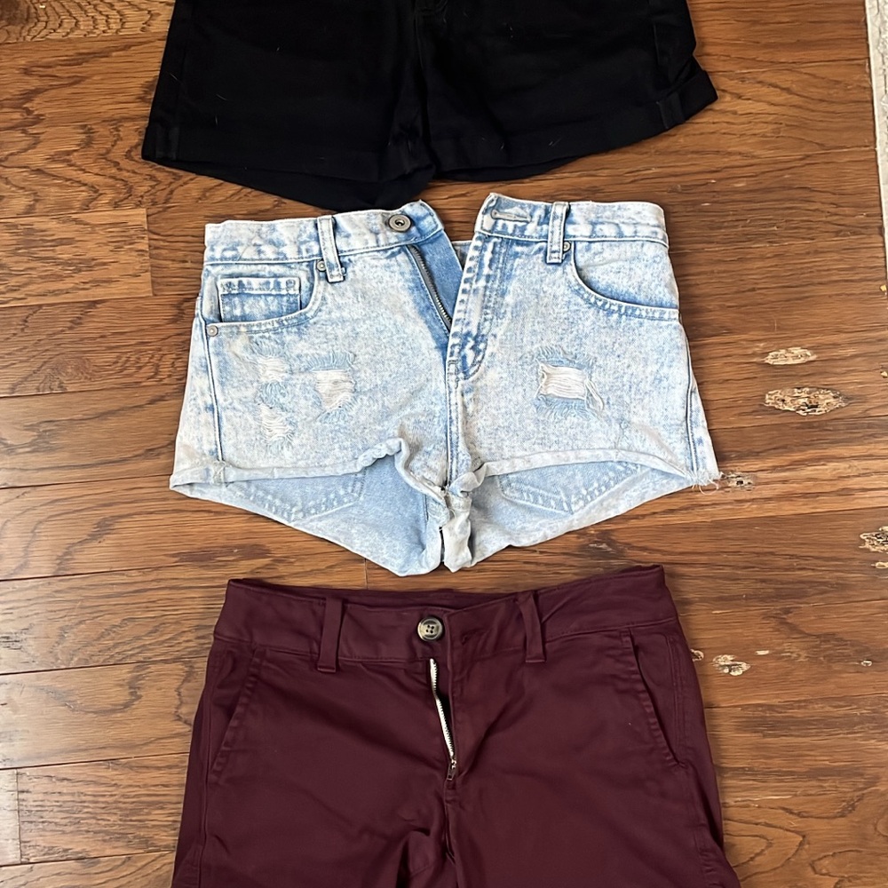 Black Denim Women's Shorts
